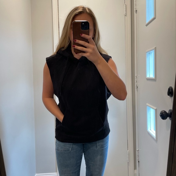 Athleta Women's Retroplush Sleeveless Cocoon Sweatshirt Hoodie - size XXS - Picture 7 of 8